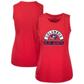 Columbus Blue Jackets Levelwear Women's Macy Banner Arch Tank Top On Sale