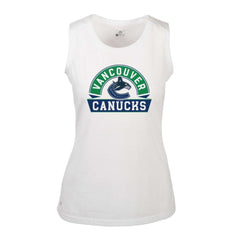 Vancouver Canucks Levelwear Women's Macy Banner Arch Tank Top For Sale