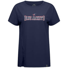 Columbus Blue Jackets Levelwear Women's Influx Journey T-Shirt On Sale