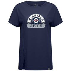 Winnipeg Jets Levelwear Women's Influx Banner Arch T-Shirt For Sale