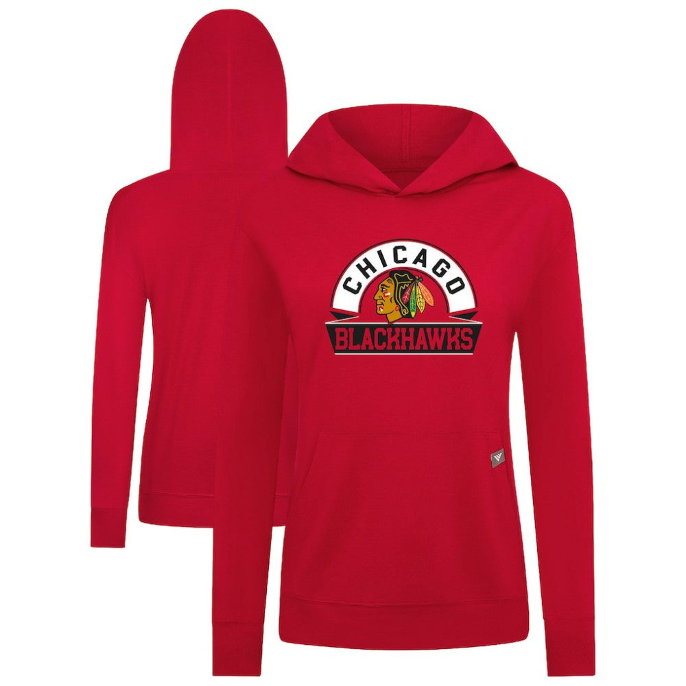 Chicago Blackhawks Levelwear Women's Relay Banner Arch Pullover Hoodie Discount