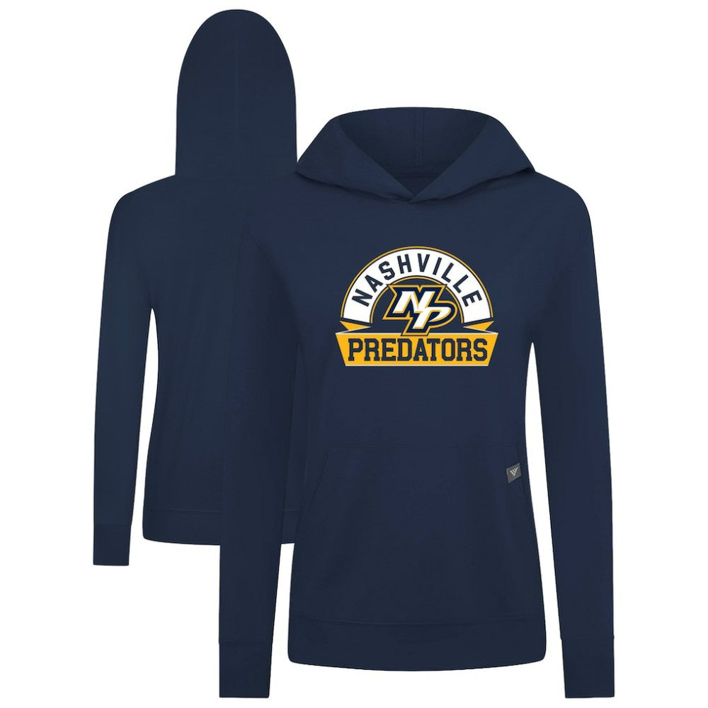 Nashville Predators Levelwear Women's Relay Banner Arch Pullover Hoodie Sale