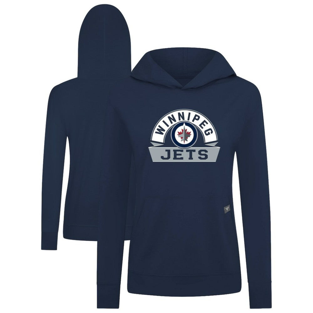 Winnipeg Jets Levelwear Women's Relay Banner Arch Pullover Hoodie Outlet