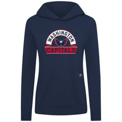 Washington Capitals Levelwear Women's Relay Banner Arch Pullover Hoodie For Sale