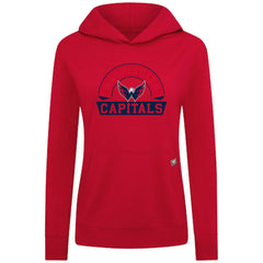 Washington Capitals Levelwear Women's Relay Banner Arch Pullover Hoodie On Sale