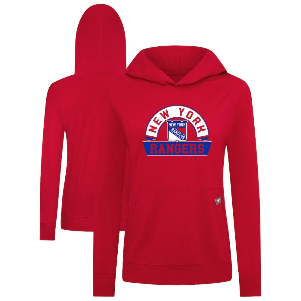 New York Rangers Levelwear Women's Relay Banner Arch Pullover Hoodie Online