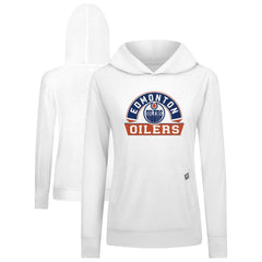 Edmonton Oilers Levelwear Women's Relay Banner Arch Pullover Hoodie On Sale
