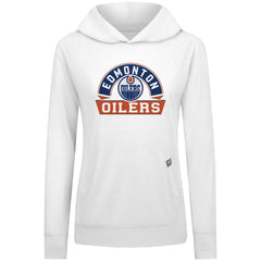 Edmonton Oilers Levelwear Women's Relay Banner Arch Pullover Hoodie On Sale