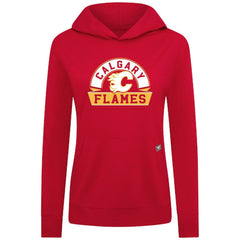 Calgary Flames Levelwear Women's Relay Banner Arch Pullover Hoodie Outlet