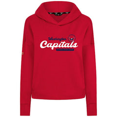 Washington Capitals Levelwear Women's Sweet Monument Tri-Blend Cropped Pullover Hoodie For Sale
