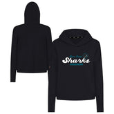 San Jose Sharks Levelwear Women's Sweet Monument Tri-Blend Cropped Pullover Hoodie For Sale