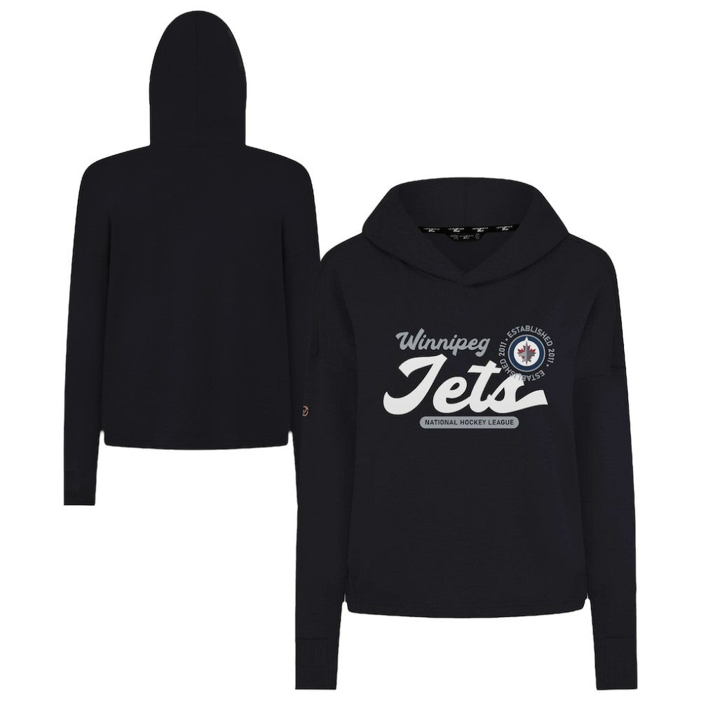 Winnipeg Jets Levelwear Women's Sweet Monument Tri-Blend Cropped Pullover Hoodie Outlet