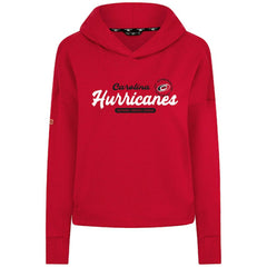 Carolina Hurricanes Levelwear Women's Sweet Monument Tri-Blend Cropped Pullover Hoodie On Sale