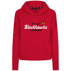 Chicago Blackhawks Levelwear Women's Sweet Monument Tri-Blend Cropped Pullover Hoodie On Sale