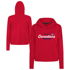 Montreal Canadiens Levelwear Women's Sweet Monument Tri-Blend Cropped Pullover Hoodie For Sale