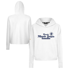 Toronto Maple Leafs Levelwear Women's Sweet Monument Tri-Blend Cropped Pullover Hoodie Outlet