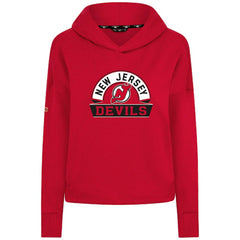 New Jersey Devils Levelwear Women's Sweet Banner Arch Tri-Blend Cropped Pullover Hoodie Discount
