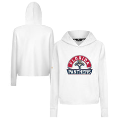 Florida Panthers Levelwear Women's Sweet Banner Arch Tri-Blend Cropped Pullover Hoodie On Sale