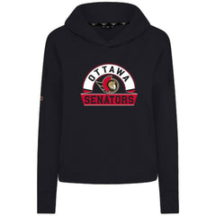 Ottawa Senators Levelwear Women's Sweet Banner Arch Tri-Blend Cropped Pullover Hoodie For Sale