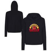Calgary Flames Levelwear Women's Sweet Banner Arch Tri-Blend Cropped Pullover Hoodie Outlet
