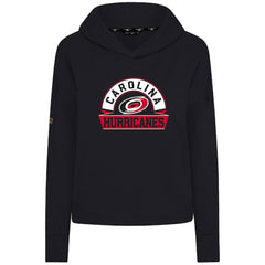 Carolina Hurricanes Levelwear Women's Sweet Banner Arch Tri-Blend Cropped Pullover Hoodie Outlet