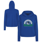 Vancouver Canucks Levelwear Women's Sweet Banner Arch Tri-Blend Cropped Pullover Hoodie Sale