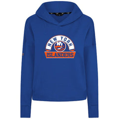 New York Islanders Levelwear Women's Sweet Banner Arch Tri-Blend Cropped Pullover Hoodie Outlet