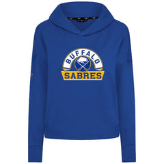 Buffalo Sabres Levelwear Women's Sweet Banner Arch Tri-Blend Cropped Pullover Hoodie For Sale