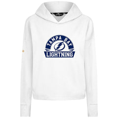 Tampa Bay Lightning Levelwear Women's Sweet Banner Arch Tri-Blend Cropped Pullover Hoodie Outlet