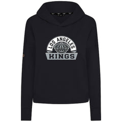 Los Angeles Kings Levelwear Women's Sweet Banner Arch Tri-Blend Cropped Pullover Hoodie For Sale