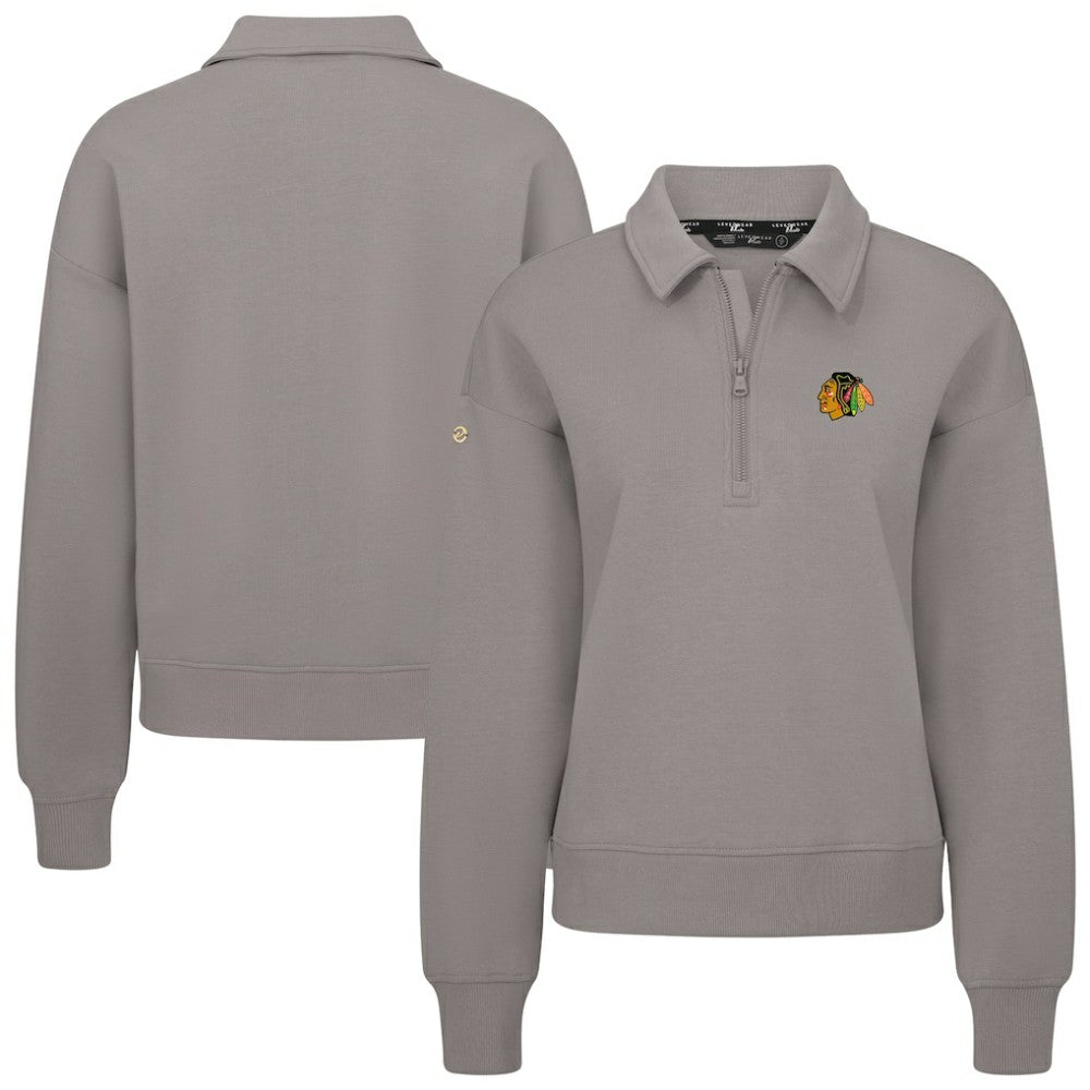 Chicago Blackhawks Levelwear Women's Canmore Quarter-Zip Pullover On Sale