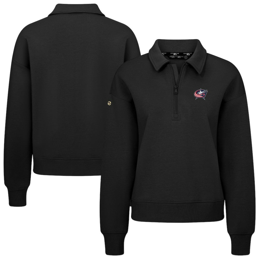 Columbus Blue Jackets Levelwear Women's Canmore Quarter-Zip Pullover For Sale