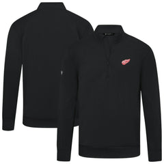 Detroit Red Wings Levelwear Upright Tri-Blend Quarter-Zip Pullover Sale