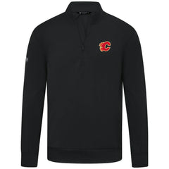Calgary Flames Levelwear Upright Tri-Blend Quarter-Zip Pullover On Sale