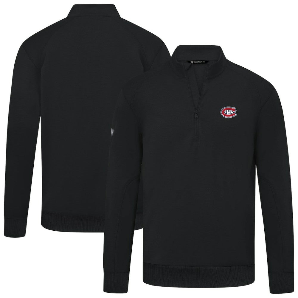 Montreal Canadiens Levelwear Upright Tri-Blend Quarter-Zip Pullover Outlet