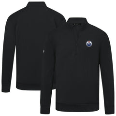 Edmonton Oilers Levelwear Upright Tri-Blend Quarter-Zip Pullover Online