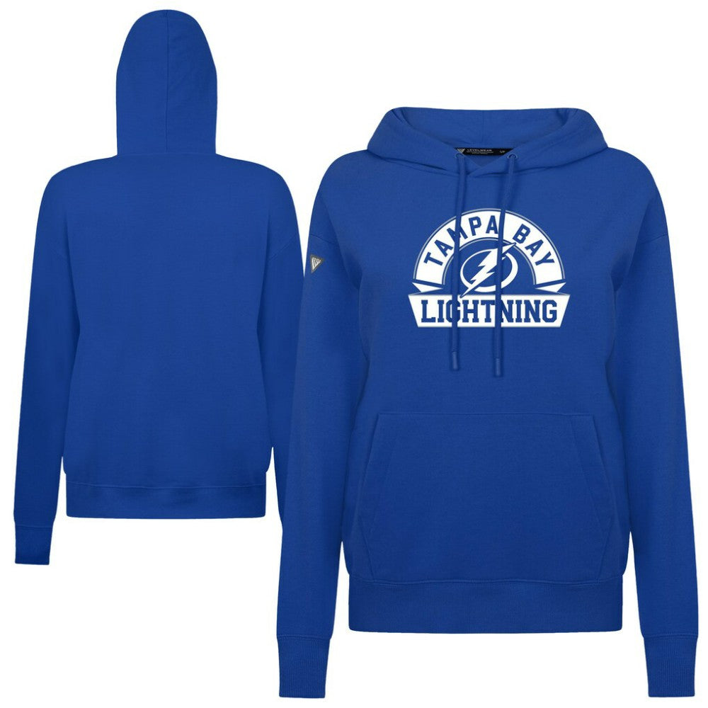 Tampa Bay Lightning Levelwear Women's Adorn Banner Arch Pullover Hoodie On Sale