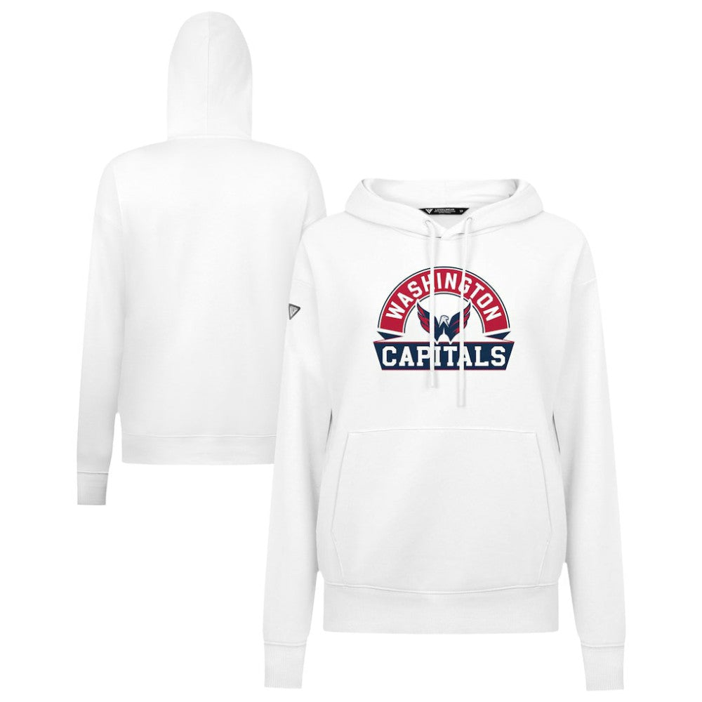 Washington Capitals Levelwear Women's Adorn Banner Arch Pullover Hoodie Sale