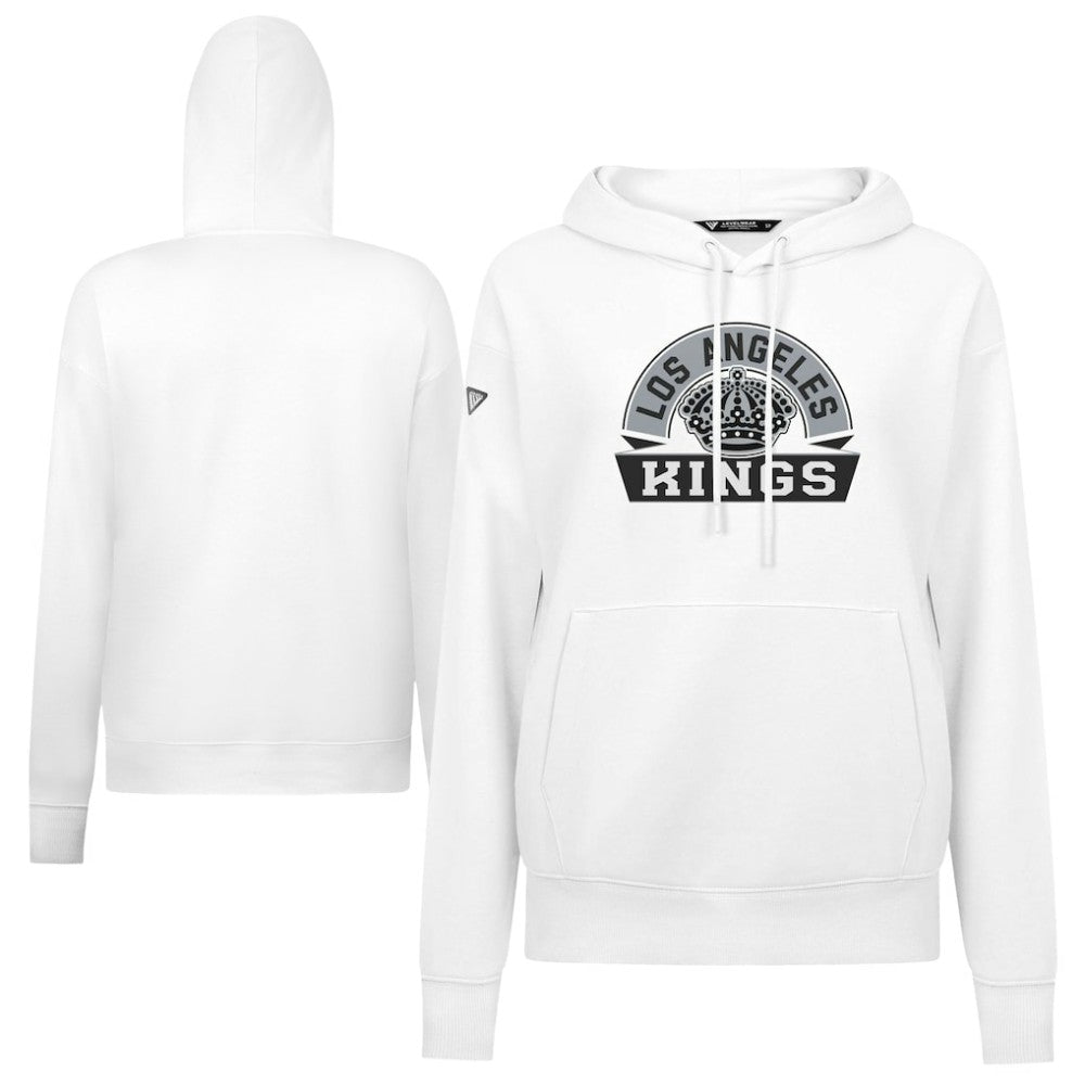Los Angeles Kings Levelwear Women's Adorn Banner Arch Pullover Hoodie For Sale