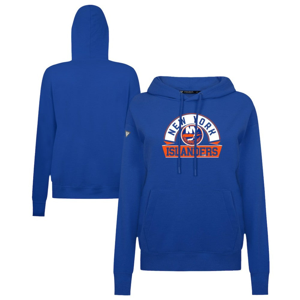 New York Islanders Levelwear Women's Adorn Banner Arch Pullover Hoodie Outlet