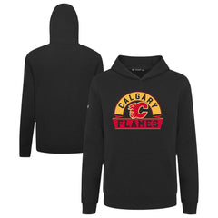 Calgary Flames Levelwear Youth Podium Banner Arch Pullover Hoodie Sale