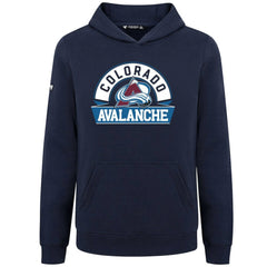 Colorado Avalanche Levelwear Youth Podium Banner Arch Pullover Hoodie Outlet