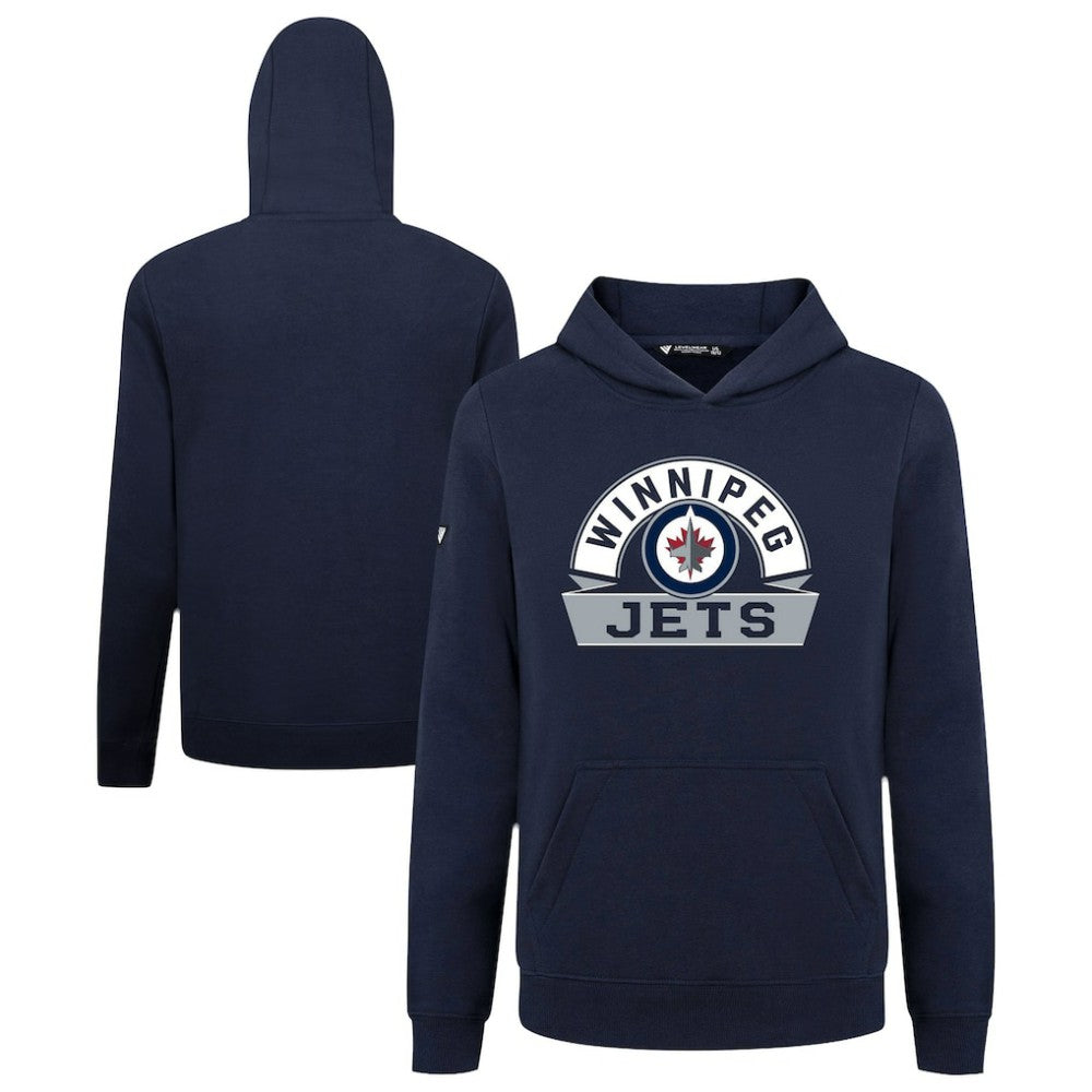 Winnipeg Jets Levelwear Youth Podium Banner Arch Pullover Hoodie On Sale