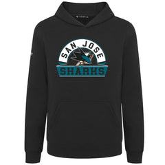 San Jose Sharks Levelwear Youth Podium Banner Arch Pullover Hoodie Sale