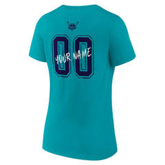 Charlotte Hornets Women's Hustle Custom V-Neck T-Shirt For Sale