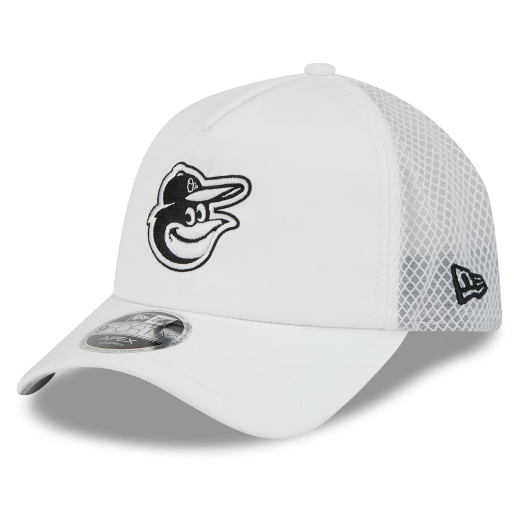 Baltimore Orioles New Era 2026 Batting Practice Apex 9FORTY Adjustable Trucker Hat | MLB US