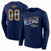New Orleans Pelicans Hustle Custom Long Sleeve T-Shirt Discount