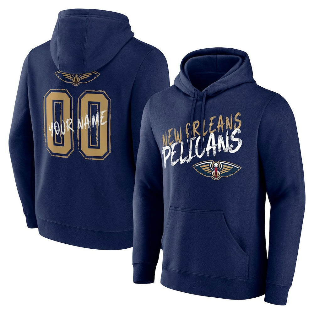 New Orleans Pelicans Hustle Custom Pullover Hoodie New