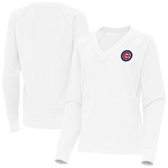 Chicago Cubs Antigua Women's Varsity Tri-Blend V-Neck Long Sleeve T-Shirt | MLB For sale