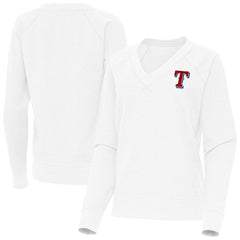 Texas Rangers Antigua Women's Varsity Tri-Blend V-Neck Long Sleeve T-Shirt | MLB Shop